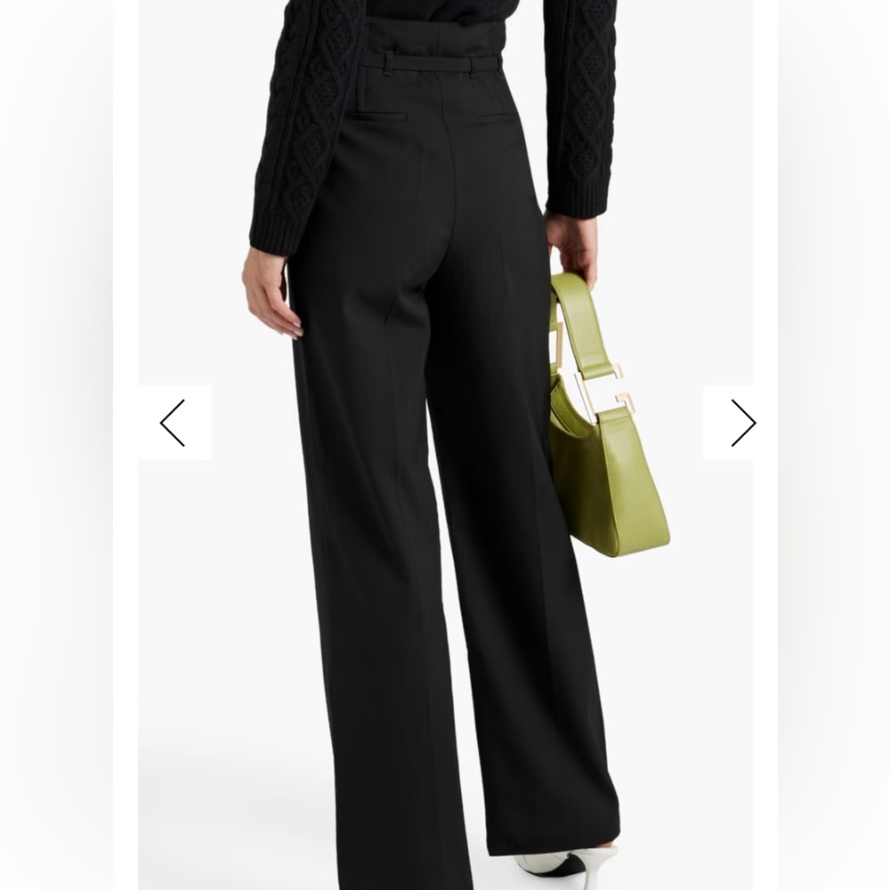 NWT RED Valentino Elegant Black Belted High Waist Wide Leg Trousers - Picture 2 of 11